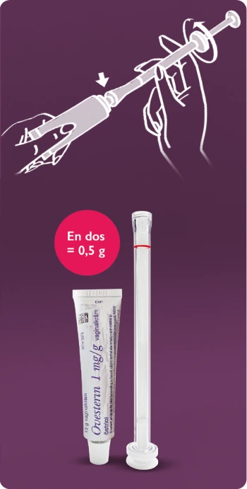 Illustration som visar vaginalkräm